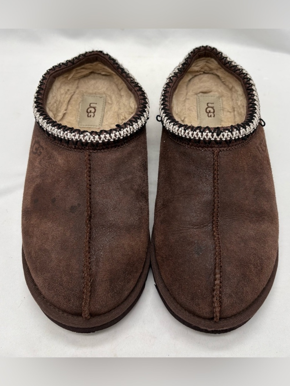 UGG Australia Womens Tasman Suede Slipper Chocolate Brown Size 8